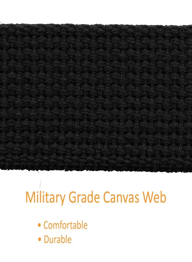 Thomas Bates Cargo Cotton Military Brass Buckle Web Belt (black) - Image 3